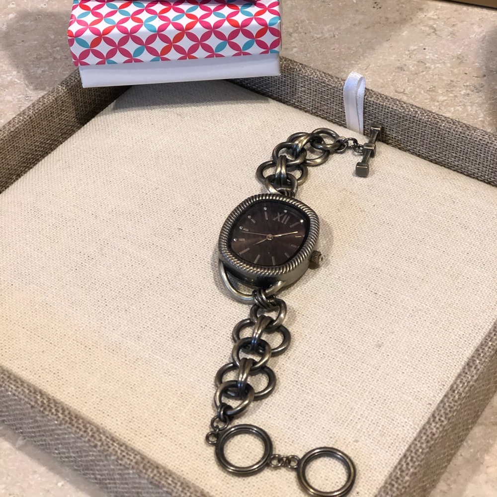 Premier Designs Roping Time Antique Brass Watch